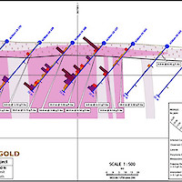 Southern Target with previous Drill Section (July 22, 2019)