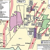 Kandiolé Grab Sample Assay map